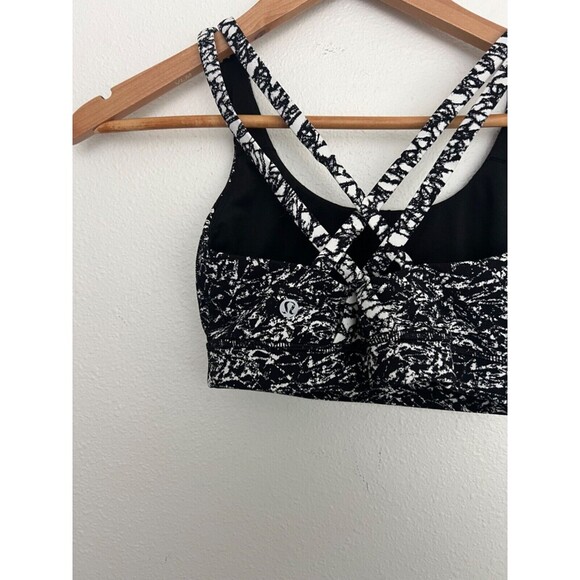 Lululemon Free To Be Moved Bra Chirasu Black Chirakasu Alpine White Size 4 - Picture 7 of 8